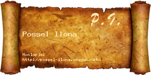 Possel Ilona névjegykártya